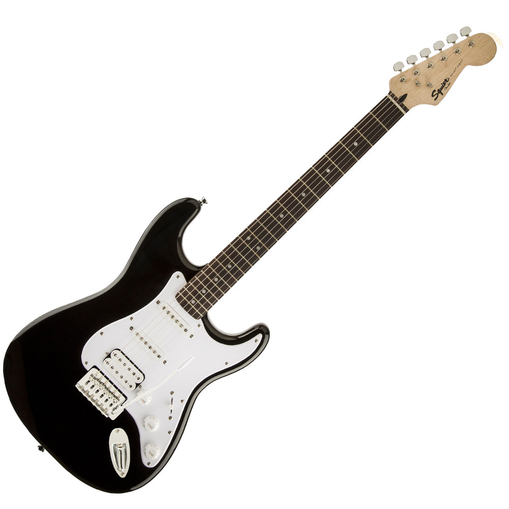 black fender guitar